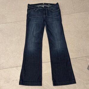 7 For All Mankind Dojo Dark Indigo Flare Jeans